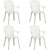  5-dijelni bistro set od lijevanog aluminija bijeli | shoptok.hr