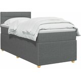  Boxspring krevet s madracem Tamnosiva 100 x 200 cm Tkanina - Tamnosiva 100 x 200 cm Dizajn linija | shoptok.hr