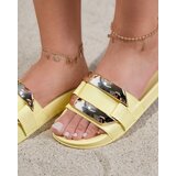 Resti Yellow women's slippers with gold ornament Serina - Footwear | ePonuda.com
