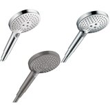 Ručna Tuš ročka Hansgrohe Raindance Select S120 (premer: 12,5 cm, število funkcij: 3, izbirna tipka, krom) | Shoptok.si