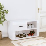 Ormarić za cipele sjajni bijeli 80x35x45 cm konstruirano drvo | shoptok.hr