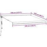 Tenda na automatsko uvlačenje smeđa 350 x 250 cm | shoptok.hr