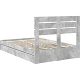  Postelja s shranjevanjem z vzglavjem Betonsko siva 135 x 190 cm, (5000106284) | Shoptok.si