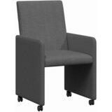 vidaXL Jedilni stoli s kolesi 2 pcs Temno siva 57 x 66 x 94 cm, (5000093094) | Shoptok.si
