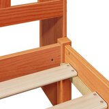  Knjižna postelja brez vzmetnice vošč. rjava 135x190 cm borovina, (21653572) | Shoptok.si