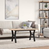  Stolić za kavu Y-oblika 100x50x45,5 cm od borovine i čelik | shoptok.hr