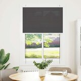 vidaXL Plisirana žaluzija črna 90x150 cm Širina tkanine 89,4 cm | Shoptok.si
