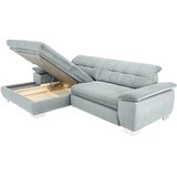 CARRYHOME KOTNA SEDEŽNA GARNITURA, mikrovlakna platinaste barve | Shoptok.si