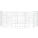  Ograda za životinje s 12 ploča 54 x 80 cm od pocinčanog željeza | shoptok.hr