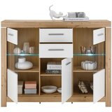 MID.YOU VISOKA KOMODA, bela, hrast artisan | Shoptok.si