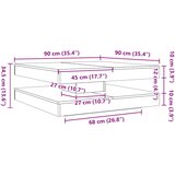  Klub stolić rotirajući za 360 stupnjeva, Artisan hrast 90x90x34,5 cm | shoptok.hr