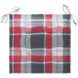 vidaXL Jastuci za vrtne stolice 4kom crveni karirani 40x40x3cm tkanina | shoptok.hr