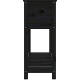  Sadilica s policom crna 111,5x34,5x81 cm od masivne borovine | Eponuda.com