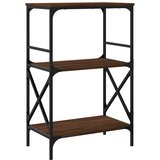 Regal za knjige 3 razine smeđa boja hrasta 59x35x90,5 cm drveni | Eponuda.com