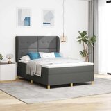 Krevet s opruga kutije Tamno siva 190 x 140 cm tkanina | Eponuda.com