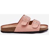 Boto Women's Cork Platform Slippers With Buckles Pink Evisolla | Shoptok.si