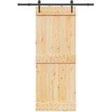  Klizna vrata NARVIK Prirodna i crna 80 x 210 cm (152,5 cm) | shoptok.hr