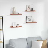  Polica na zidu 4 pcs Crvena 40 x 9 x 3 cm Konstruirano drvo | shoptok.hr