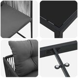 Komplet za jedilnico v vrtu 5 pcs Črna in anthracit, (5000271284) | Shoptok.si