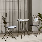 vidaXL Bistro set s mozaikom plavo-bijeli od željeza i keramike | shoptok.hr