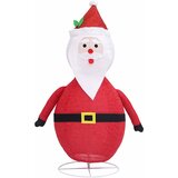  Ukrasna božićna figura Djeda Mraza LED luksuzna tkanina 60 cm | shoptok.hr