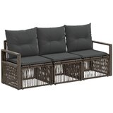 vidaXL Vrtna sedežna garnitura 3 pcs Siva poli ratan, (5000270066) | Shoptok.si