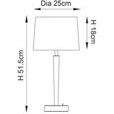  Endon 72175 - Stona lampa sa USB portom SYON 1xE14/40W/230V sjajni hrom/bež | Eponuda.com