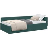  Kutni okvir kreveta Tamnozelena 100 cm x 200 cm tkanina | shoptok.hr