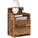 Furnova Nočna omarica z 2 predaloma starinski les 40x33x60 cm, (21927684) | Shoptok.si