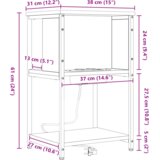 vidaXL Noćni ormar Smeđi hrast 38 x 31 x 61 cm Konstruirano drvo | shoptok.hr