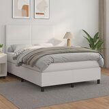 The Living Store Box spring postelja z vzmetnico bel 140x190 cm umetno usnje - Box Spring Postelja, (21521534) | Shoptok.si