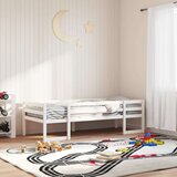 vidaXL Otroški posteljni okvir bel 80x200 cm trdna borovina | Shoptok.si