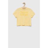 Tommy Hilfiger Otroška kratka majica rumena barva | Shoptok.si