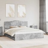  Krevetna konstrukcija s ladicama Betonska siva 180 x 200 cm | shoptok.hr