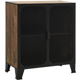 Furnova Omara rustikalno rjava 72x36x82 cm kovina in MDF, (21953845) | Shoptok.si