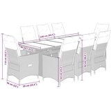  9-dijelni vrtni bistro set od poliratana s jastucima sivi | shoptok.hr