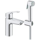 Grohe 23124003 Eurosmart Chrome baterija (slavina) za umivaonik sa higijenskim tuš setom i odlivnim ventilom sifona push-open 92mm | ePonuda.com