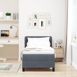  s opruga kutije Tamno siva 80 x 200 cm Baršun | shoptok.hr