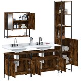  4-dijelni set kupaonskog namještaja boja hrasta drveni | shoptok.hr