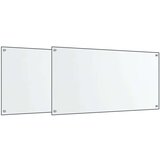  Kuhinjske zaštite od prskanja 2 kom prozirne 80x50 cm staklene | shoptok.hr