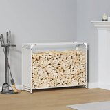 vidaXL stojalo za drva belo 90x28x65 cm hladno valjano jeklo Cene