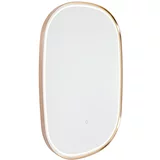 QAZQA Professional Kopalniško ogledalo iz bakra z LED z zatemnilnikom na dotik ovalno - Miral