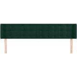  Uzglavlje s ušima tamnozeleno 203x16x78/88 cm baršunasto | shoptok.hr