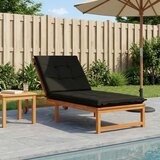  Jastučić za ležaljku GEMERT 100% poliester Crna 190 x 70 x 9 cm - Crna 190 x 70 x 9 cm Melange | shoptok.hr