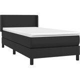  S oprugama i madracem crni 80 x 200 cm od umjetne kože | shoptok.hr