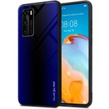  Ohišje, združljiv s Huawei - Stripe Optics v kobaltu vijolični - zaščitni pokrov iz silikona TPU in hrbet iz kaljenega stekla, (20574586) | Shoptok.si
