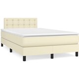  s oprugama i madracem krem 120x200 cm od umjetne kože | shoptok.hr