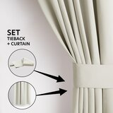 Restilo Kremno bela zatemnitvena izolacijska zavesa 140x270 cm Pleat – | Shoptok.si