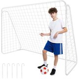 Trizand nogometni gol 213 × 150 × 90 cm – metalni vrtni gol s mrežom | Shoptok.si