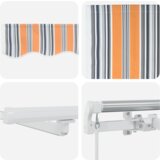 vidaXL Ručna Uvlačna Tenda s LED prugastim dizajnom 600x300 cm | shoptok.hr